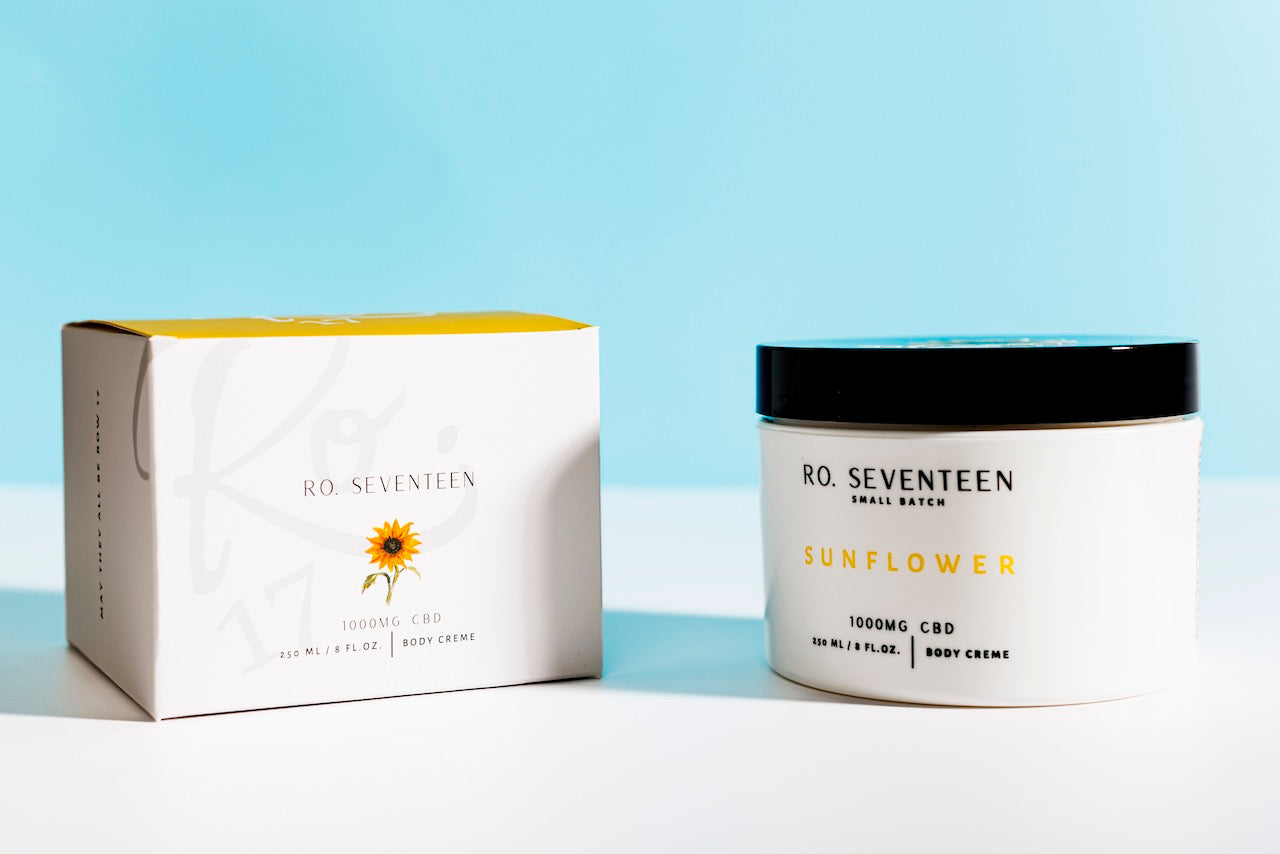 Ro. Seventeen Sunflower Body Crème jar