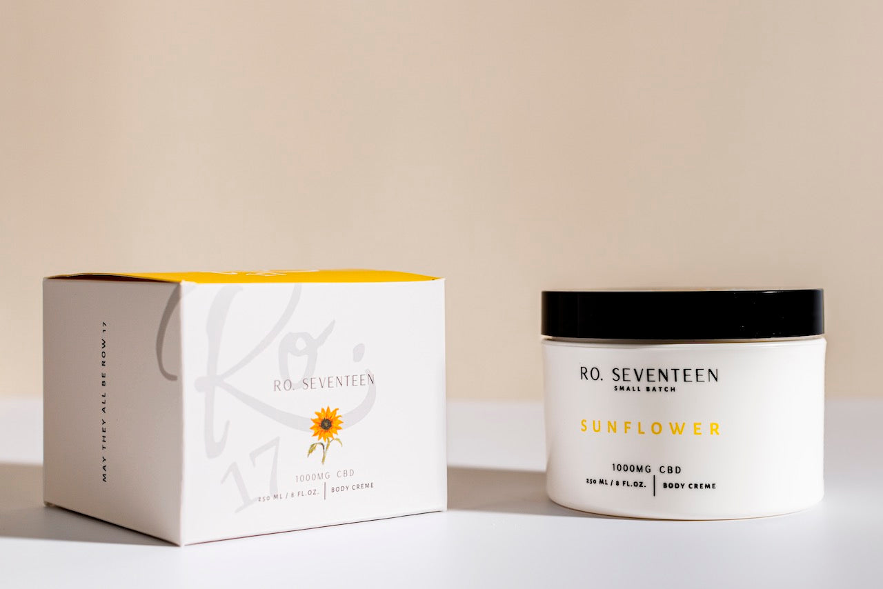 luxury hemp body cream with sunflower