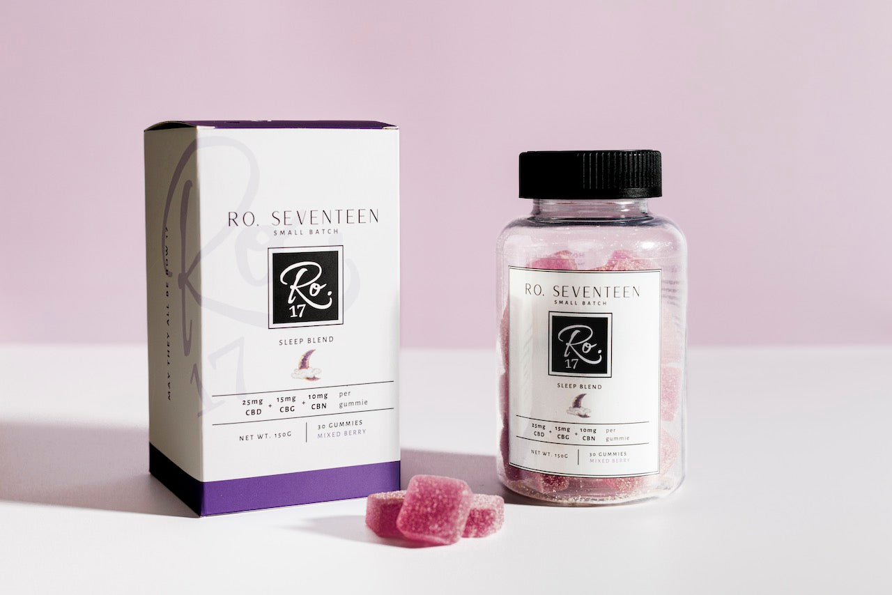 Ro. Seventeen Sleep Blend Gummies jar – mixed berry