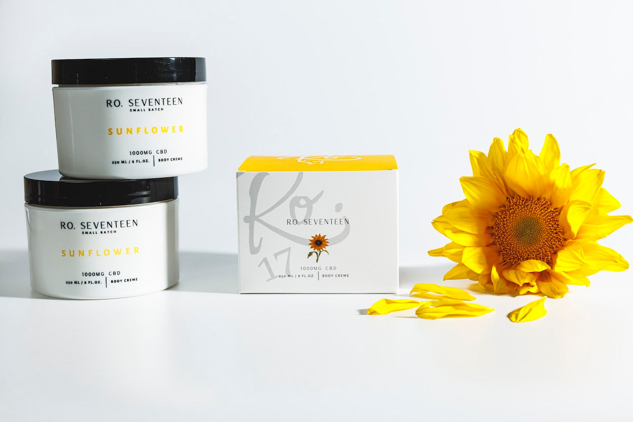 luxury hemp body cream with sunflower